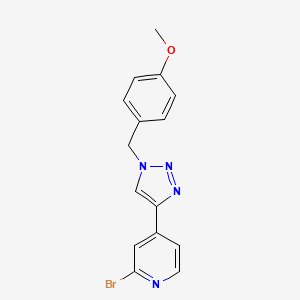 molecular formula C15H13BrN4O B8510947 2-bromo-4-(1-(4-methoxybenzyl)-1H-1,2,3-triazol-4-yl)pyridine 