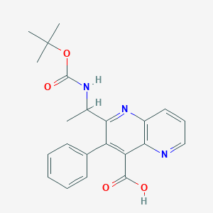 2-(1-(Tert-butoxycarbonylamino)ethyl)-3-phenyl-1,5-naphthyridine-4-carboxylic acid