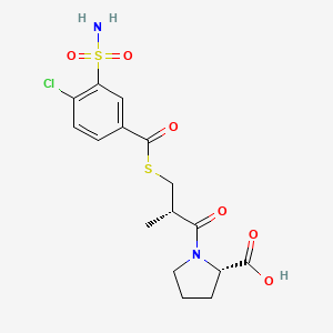 1-[(S)-3-[(4-Chloro-3-sulfamoylbenzoyl)thio]-2-methylpropionyl]-L-proline
