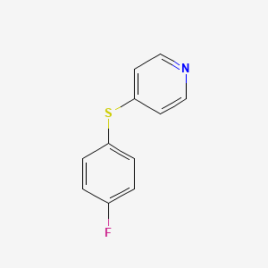 molecular formula C11H8FNS B8511033 4-[(4-Fluorophenyl)sulfanyl]pyridine 