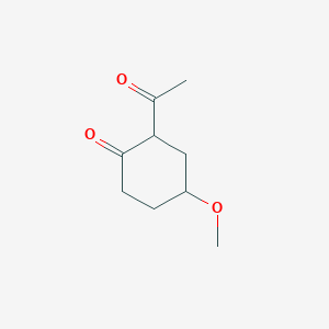 molecular formula C9H14O3 B8511038 2-Acetyl-4-methoxycyclohexanone 