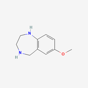 molecular formula C10H14N2O B8511052 7-methoxy-2,3,4,5-tetrahydro-1H-1,4-benzodiazepine 