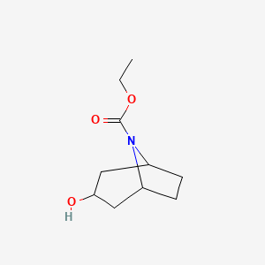 molecular formula C10H17NO3 B8511123 3-Hydroxy-8-aza-bicyclo[3.2.1]octane-8-carboxylic acid ethyl ester 