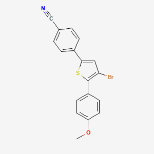 molecular formula C18H12BrNOS B8511141 4-(4-Bromo-5-(4-methoxyphenyl)thiophen-2-yl)benzonitrile 