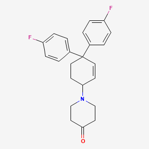 molecular formula C23H23F2NO B8511159 1-[4,4-Bis(p-fluorophenyl)-2-cyclohexenyl]-4-piperidone CAS No. 61271-89-4