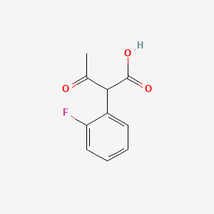 molecular formula C10H9FO3 B8511167 Acetyl(2-fluorophenyl)acetic acid CAS No. 93942-42-8