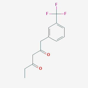 molecular formula C13H13F3O2 B8511172 1-[3-(Trifluoromethyl)phenyl]hexane-2,4-dione CAS No. 82129-64-4