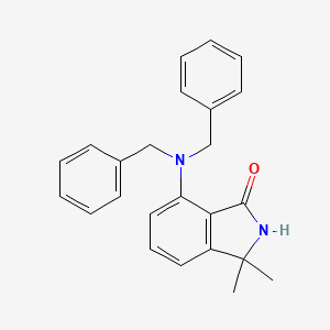 molecular formula C24H24N2O B8511201 7-Dibenzylamino-3,3-dimethyl-2,3-dihydro-isoindol-1-one 