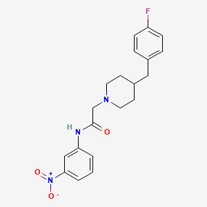 molecular formula C20H22FN3O3 B8511264 1-Piperidineacetamide,4-[(4-fluorophenyl)methyl]-n-(3-nitrophenyl)- 