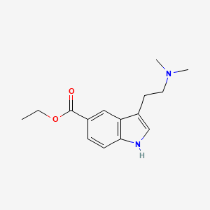 molecular formula C15H20N2O2 B8511272 1H-Indole-5-carboxylic acid, 3-[2-(dimethylamino)ethyl]-, ethyl ester CAS No. 137499-21-9