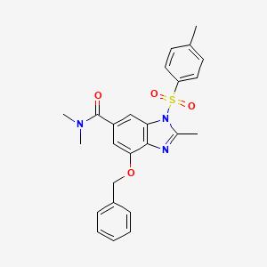 molecular formula C25H25N3O4S B8511281 4-(Benzyloxy)-N,N,2-trimethyl-1-tosyl-1H-benzo[d]imidazole-6-carboxamide 