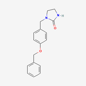 B8511297 1-{[4-(Benzyloxy)phenyl]methyl}imidazolidin-2-one CAS No. 59023-10-8