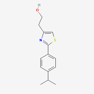 molecular formula C14H17NOS B8511322 2-[2-(4-Isopropyl-phenyl)-thiazol-4-yl]-ethanol 