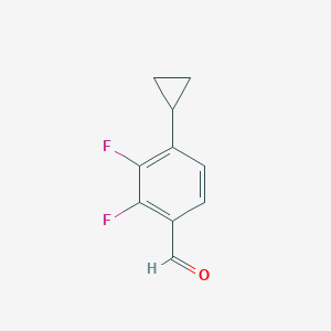 molecular formula C10H8F2O B8511339 4-Cyclopropyl-2,3-difluorobenzaldehyde 
