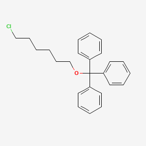 molecular formula C25H27ClO B8511343 Benzene, 1,1',1''-[[(6-chlorohexyl)oxy]methylidyne]tris- CAS No. 52517-96-1