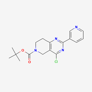 molecular formula C17H19ClN4O2 B8511347 tert-butyl 4-chloro-2-pyridin-3-yl-7,8-dihydro-5H-pyrido[4,3-d]pyrimidine-6-carboxylate 