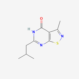 molecular formula C10H13N3OS B8511373 6-isobutyl-3-methyl-5H-isothiazolo[5,4-d]pyrimidin-4-one 