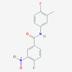 molecular formula C14H10F2N2O3 B8511376 4-Fluoro-N-(4-fluoro-3-methyl-phenyl)-3-nitro-benzamide 