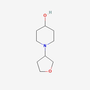 molecular formula C9H17NO2 B8511379 1-Tetrahydrofuran-3-ylpiperidin-4-ol 