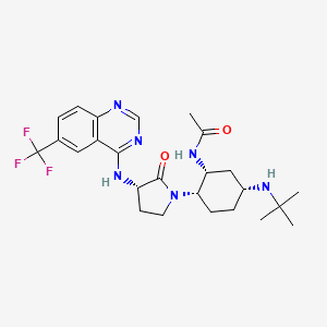 n-((1r,2s,5r)-5-(Tert-butylamino)-2-((s)-2-oxo-3-(6-(trifluoromethyl)quinazolin-4-ylamino)pyrrolidin-1-yl)cyclohexyl)acetamide