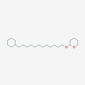 molecular formula C23H44O2 B8511436 2-[(12-Cyclohexyldodecyl)oxy]oxane CAS No. 89596-38-3