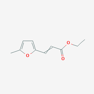 molecular formula C10H12O3 B8511475 Ethyl beta-(5-methyl-2-furanyl)acrylate 