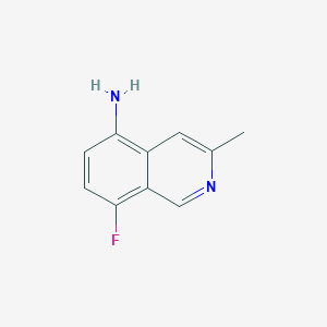 molecular formula C10H9FN2 B8511508 8-Fluoro-3-methylisoquinolin-5-amine 