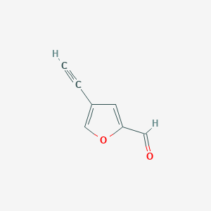 molecular formula C7H4O2 B8511515 4-Ethynylfuran-2-carbaldehyde 