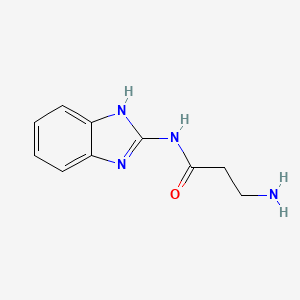 molecular formula C10H12N4O B8511628 3-[(1h-Benzimidazol-2-yl)amino]-3-oxopropan-1-amine 