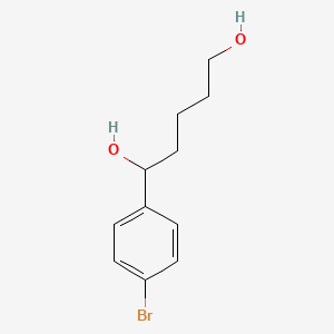 molecular formula C11H15BrO2 B8511692 1-(4-Bromophenyl)-pentane-1,5-diol 