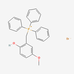 molecular formula C26H24BrO2P B8511739 Phosphonium, [(2-hydroxy-5-methoxyphenyl)methyl]triphenyl-, bromide CAS No. 89266-23-9