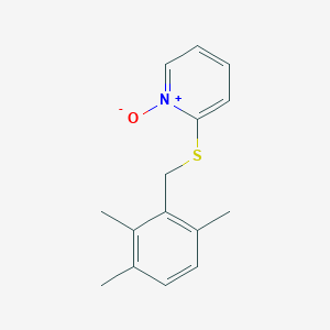 molecular formula C15H17NOS B8511745 2-(2,3,6-trimethylphenylmethylthio)pyridine N-oxide CAS No. 60263-91-4