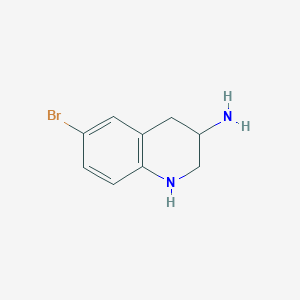 molecular formula C9H11BrN2 B8511772 6-Bromo-1,2,3,4-tetrahydro-3-quinolinamine 
