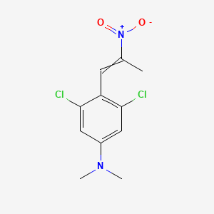 molecular formula C11H12Cl2N2O2 B8511784 3,5-Dichloro-N,N-dimethyl-4-(2-nitroprop-1-en-1-yl)aniline CAS No. 55875-45-1
