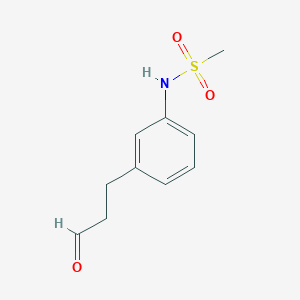 molecular formula C10H13NO3S B8511815 N-[3-(3-Oxo-propyl)-phenyl]-methanesulfonamide 