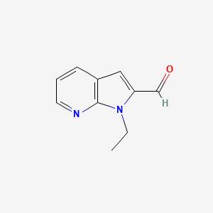 molecular formula C10H10N2O B8511845 1-Ethyl-1H-pyrrolo[2,3-b]pyridine-2-carbaldehyde 