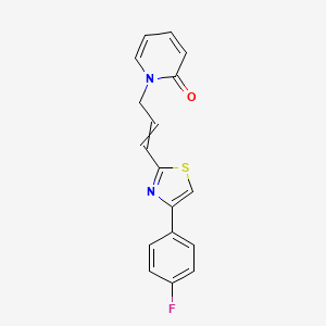 B8511849 1-{3-[4-(4-Fluorophenyl)-1,3-thiazol-2-yl]prop-2-en-1-yl}pyridin-2(1H)-one CAS No. 918305-23-4