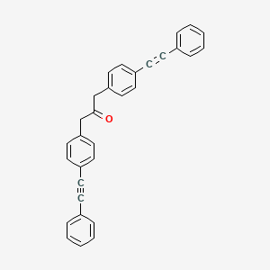 molecular formula C31H22O B8511882 1,3-Bis[4-(phenylethynyl)phenyl]propan-2-one CAS No. 582323-25-9