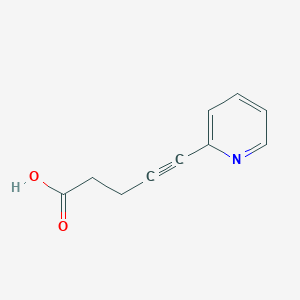 molecular formula C10H9NO2 B8511901 5-(Pyridin-2-yl)pent-4-ynoic acid 