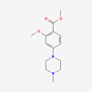 molecular formula C14H20N2O3 B8511978 Methyl 2-methoxy-4-(4-methylpiperazin-1-yl)benzoate 