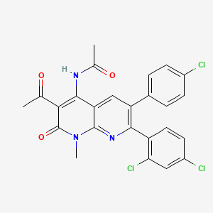 molecular formula C25H18Cl3N3O3 B8511984 Naphthyridinone 
