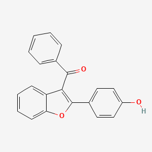 molecular formula C21H14O3 B8511994 [2-(4-Hydroxyphenyl)-1-benzofuran-3-yl](phenyl)methanone CAS No. 57664-48-9