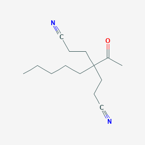 molecular formula C14H22N2O B8512036 4-Acetyl-4-pentylheptanedinitrile CAS No. 34886-35-6