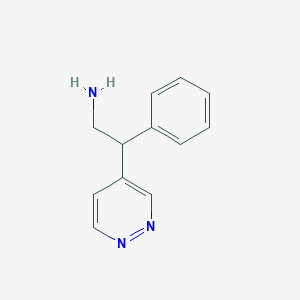 molecular formula C12H13N3 B8512044 2-Phenyl-2-(pyridazin-4-yl)ethanamine 