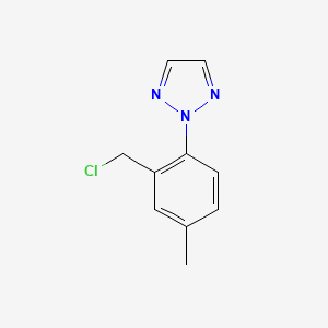 molecular formula C10H10ClN3 B8512060 2-(2-(chloromethyl)-4-methylphenyl)-2H-1,2,3-triazole 