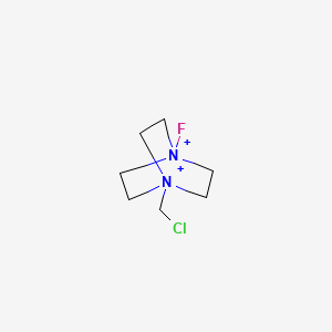 molecular formula C7H14ClFN2+2 B8512079 1-(Chloromethyl)-4-fluoro-1,4-diazoniabicyclo[2.2.2]octane CAS No. 140681-54-5