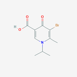 molecular formula C10H12BrNO3 B8512083 5-Bromo-1-isopropyl-6-methyl-4-oxo-1,4-dihydropyridine-3-carboxylic acid 