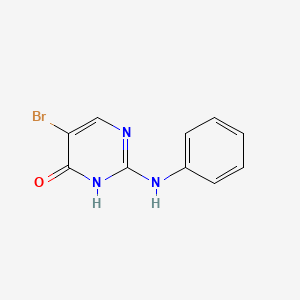 molecular formula C10H8BrN3O B8512108 5-bromo-2-(phenylamino)pyrimidin-4(3H)-one 