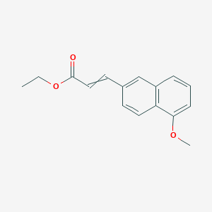 molecular formula C16H16O3 B8512121 Ethyl 3-(5-methoxynaphthalen-2-yl)prop-2-enoate CAS No. 56894-95-2