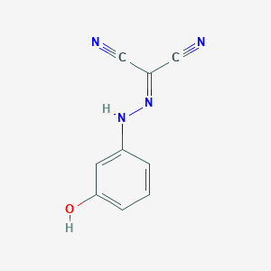 molecular formula C9H6N4O B8512140 2-(3-Hydroxyphenyl)hydrazonopropanedinitrile CAS No. 96382-70-6